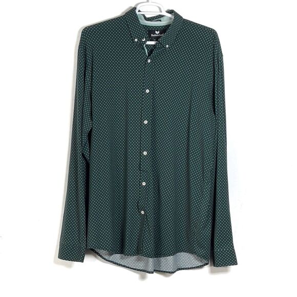 Buttercloth Icy Cotton Shirt Mens Sz 3XL Tall Fit Green Long Sleeve Button Down - Picture 1 of 9